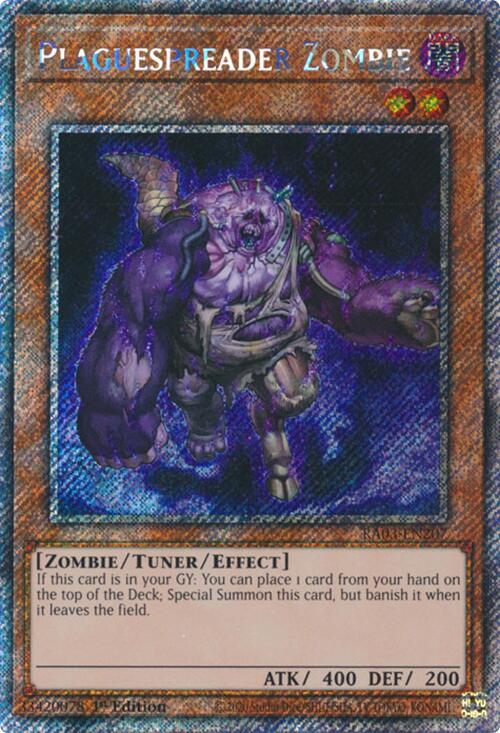 Plaguespreader Zombie (Platinum Secret Rare) [RA03-EN207] Platinum Secret Rare | Gear Gaming Fayetteville