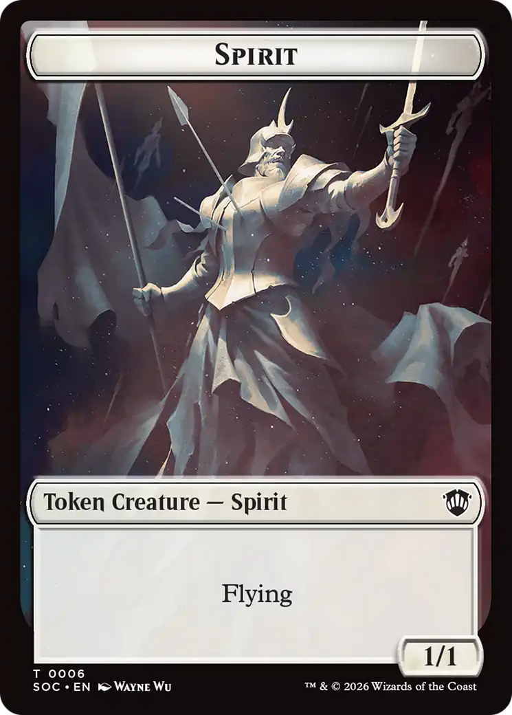 Spirit (0006) // Illusion Double-Sided Token [Secrets of Strixhaven Commander Tokens] | Gear Gaming Fayetteville