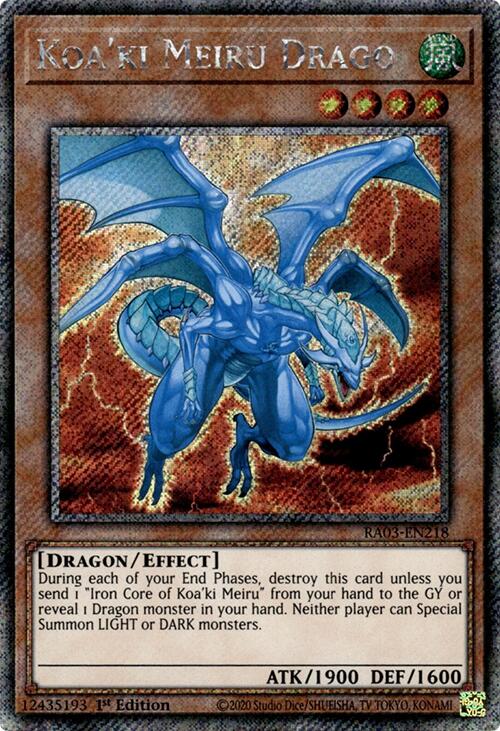 Koa'ki Meiru Drago (Platinum Secret Rare) [RA03-EN218] Platinum Secret Rare | Gear Gaming Fayetteville