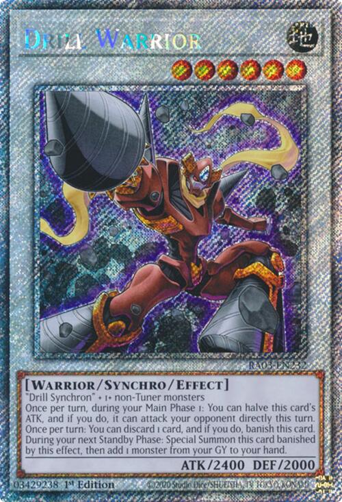 Drill Warrior (Platinum Secret Rare) [RA03-EN232] Platinum Secret Rare | Gear Gaming Fayetteville