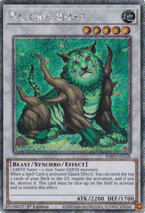 Naturia Beast (Platinum Secret Rare) [RA03-EN238] Platinum Secret Rare | Gear Gaming Fayetteville