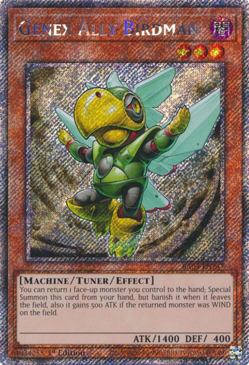 Genex Ally Birdman (Platinum Secret Rare) [RA03-EN247] Platinum Secret Rare | Gear Gaming Fayetteville