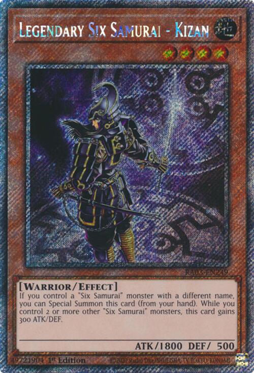 Legendary Six Samurai - Kizan (Platinum Secret Rare) [RA03-EN249] Platinum Secret Rare | Gear Gaming Fayetteville