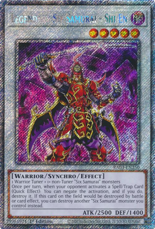 Legendary Six Samurai - Shi En (Platinum Secret Rare) [RA03-EN250] Platinum Secret Rare | Gear Gaming Fayetteville