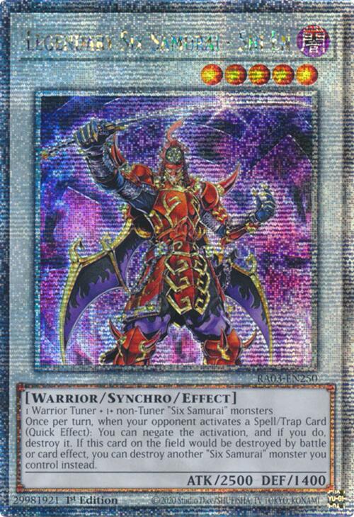 Legendary Six Samurai - Shi En (Quarter Century Secret Rare) [RA03-EN250] Quarter Century Secret Rare | Gear Gaming Fayetteville