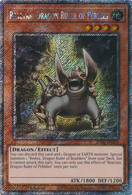 Reactan, Dragon Ruler of Pebbles (Platinum Secret Rare) [RA03-EN254] Platinum Secret Rare | Gear Gaming Fayetteville