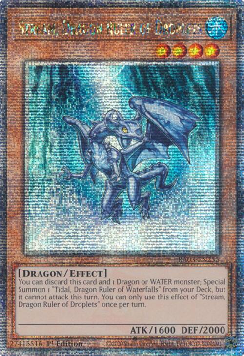 Stream, Dragon Ruler of Droplets (Quarter Century Secret Rare) [RA03-EN255] Quarter Century Secret Rare | Gear Gaming Fayetteville