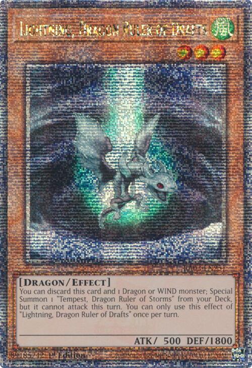 Lightning, Dragon Ruler of Drafts (Quarter Century Secret Rare) [RA03-EN257] Quarter Century Secret Rare | Gear Gaming Fayetteville