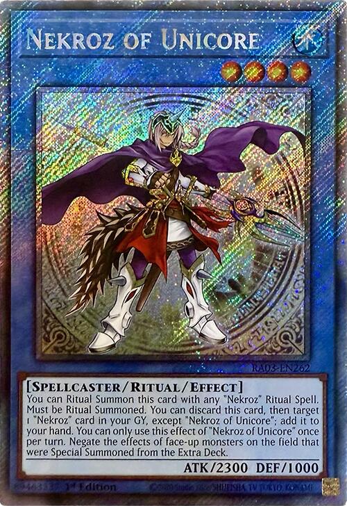 Nekroz of Unicore (Platinum Secret Rare) [RA03-EN262] Platinum Secret Rare | Gear Gaming Fayetteville