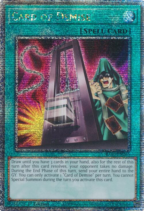 Card of Demise (Quarter Century Secret Rare) [RA03-EN265] Quarter Century Secret Rare | Gear Gaming Fayetteville