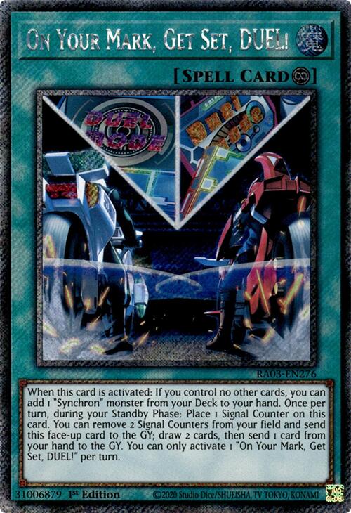 On Your Mark, Get Set, DUEL! (Platinum Secret Rare) [RA03-EN276] Platinum Secret Rare | Gear Gaming Fayetteville