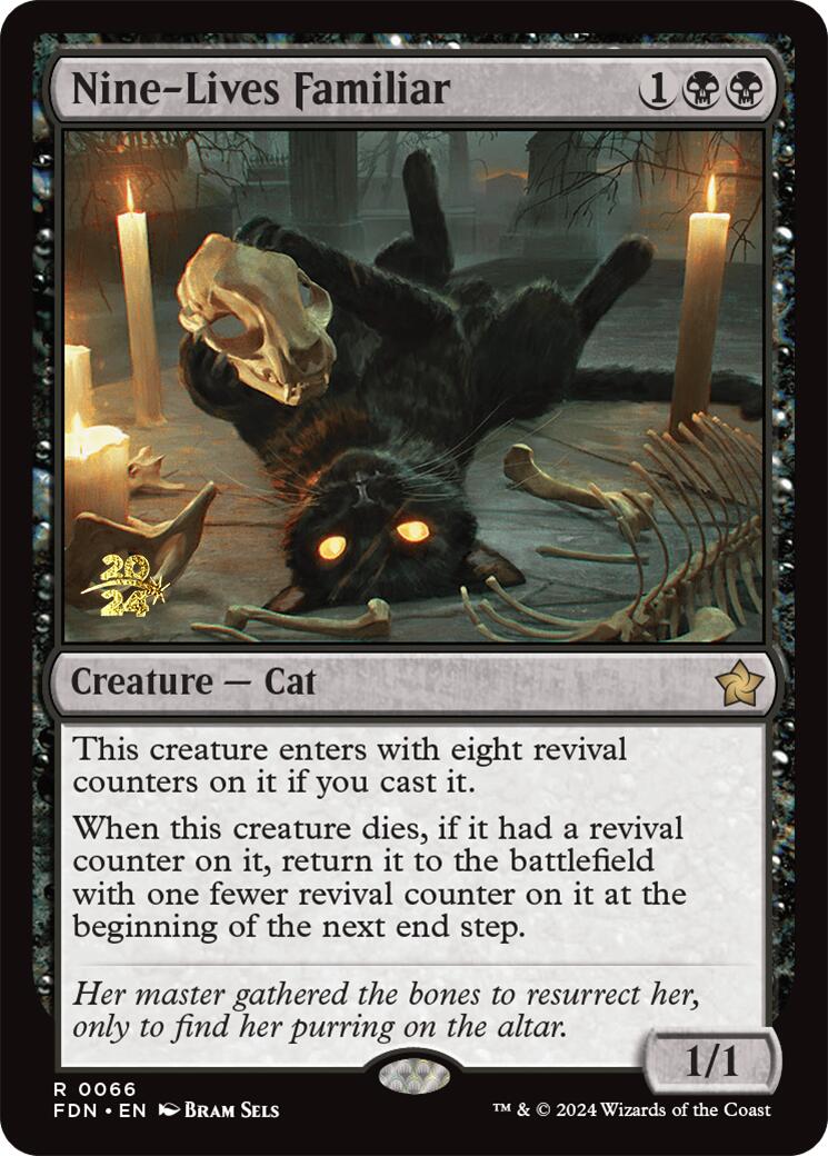 Nine-Lives Familiar [Foundations Prerelease Promos] | Gear Gaming Fayetteville