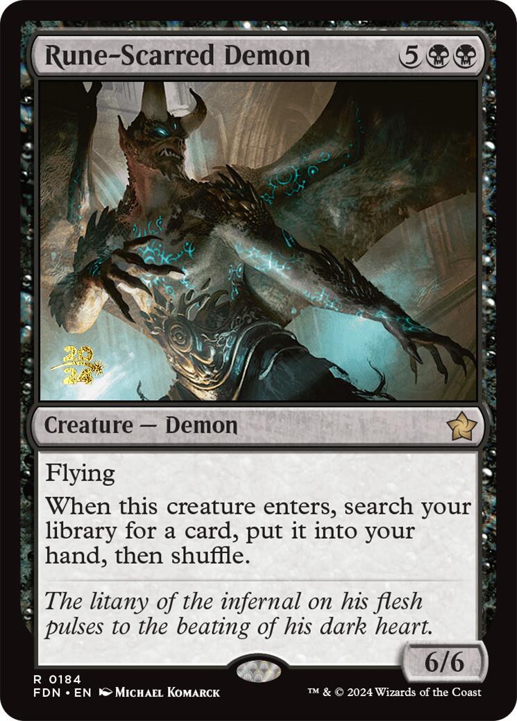 Rune-Scarred Demon [Foundations Prerelease Promos] | Gear Gaming Fayetteville