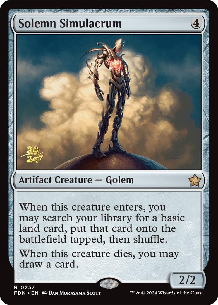 Solemn Simulacrum [Foundations Prerelease Promos] | Gear Gaming Fayetteville