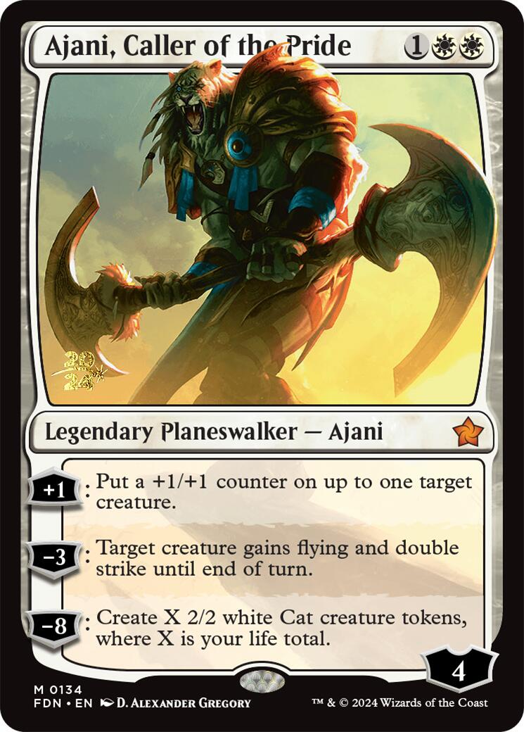 Ajani, Caller of the Pride [Foundations Prerelease Promos] | Gear Gaming Fayetteville