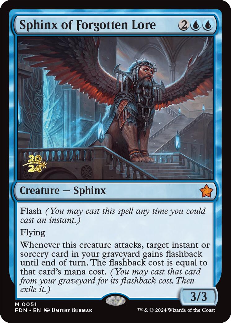 Sphinx of Forgotten Lore [Foundations Prerelease Promos] | Gear Gaming Fayetteville