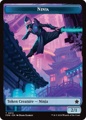 Emblem - Kaito, Cunning Infiltrator // Ninja Doubled-Sided Token [Foundations Tokens] | Gear Gaming Fayetteville