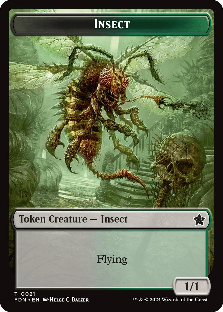 Goblin // Insect Doubled-Sided Token [Foundations Tokens] | Gear Gaming Fayetteville