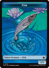 Faerie // Fish Doubled-Sided Token [Foundations Tokens] | Gear Gaming Fayetteville