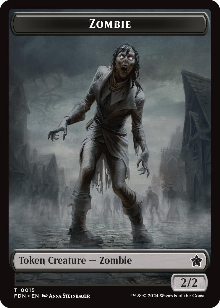 Goblin // Zombie Doubled-Sided Token [Foundations Tokens] | Gear Gaming Fayetteville