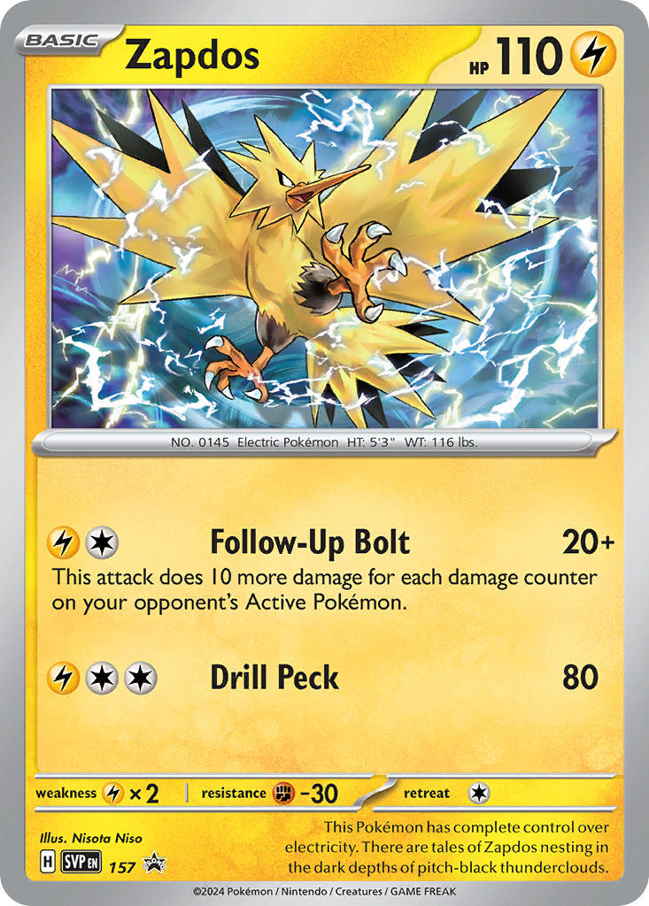 Zapdos (157) [Scarlet & Violet: Black Star Promos] | Gear Gaming Fayetteville