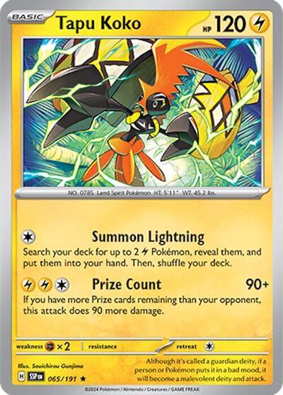 Tapu Koko (065/191) (Deck Exclusives) [Scarlet & Violet: Surging Sparks] | Gear Gaming Fayetteville