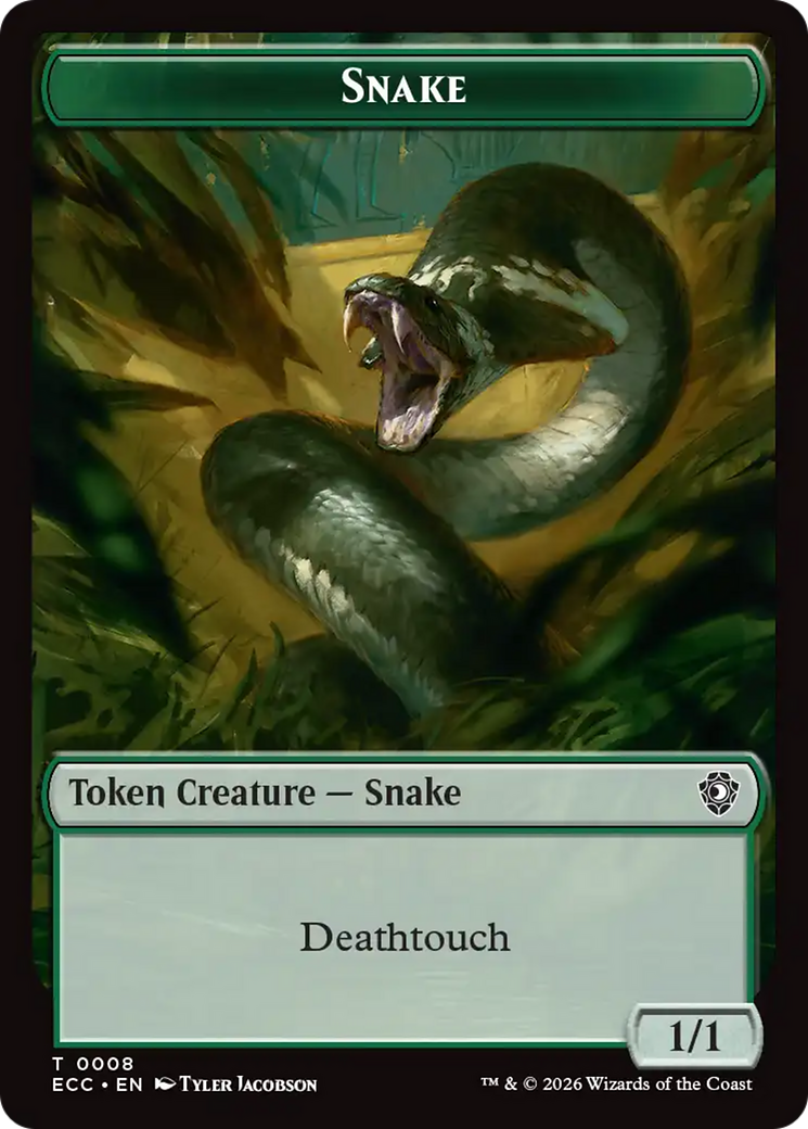 Zombie // Snake Double-Sided Token [Lorwyn Eclipsed Tokens] | Gear Gaming Fayetteville