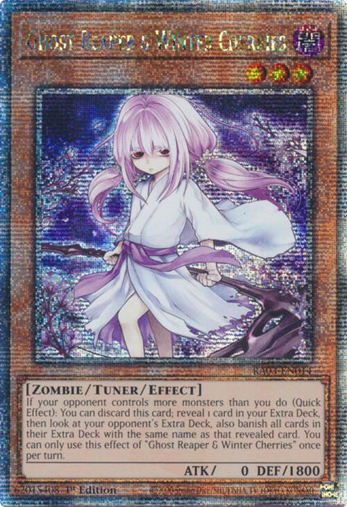 Ghost Reaper & Winter Cherries (Alternate Art) (Quarter Century Secret Rare) [RA03-EN014] Quarter Century Secret Rare | Gear Gaming Fayetteville