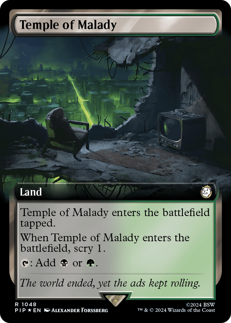 Temple of Malady (Extended Art) (Surge Foil) [Fallout] | Gear Gaming Fayetteville