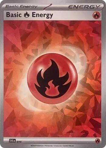 Basic Fire Energy (010) (Cracked Ice Holo) [Scarlet & Violet: Stellar Crown] | Gear Gaming Fayetteville