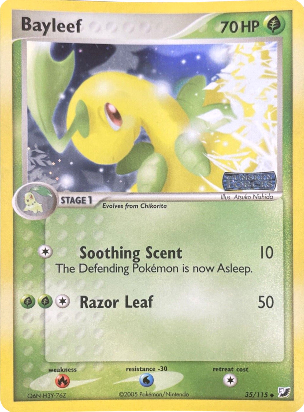 Bayleef (35/115) (Stamped) [EX: Unseen Forces] | Gear Gaming Fayetteville