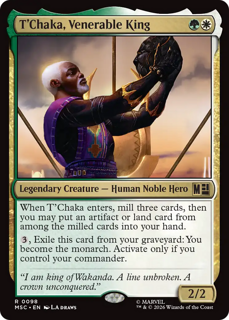 T'Chaka, Venerable King (Surge Foil) [Marvel Super Heroes Commander] | Gear Gaming Fayetteville