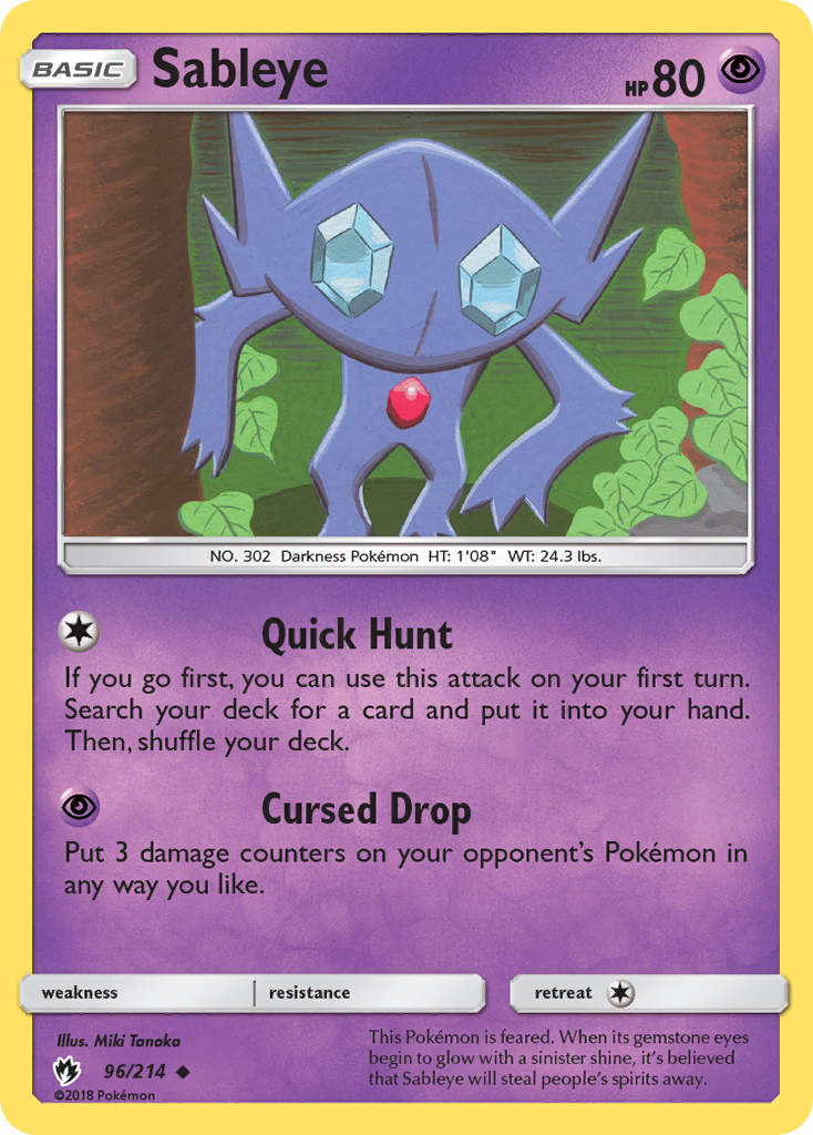 Sableye (96/214) [Sun & Moon: Lost Thunder] | Gear Gaming Fayetteville