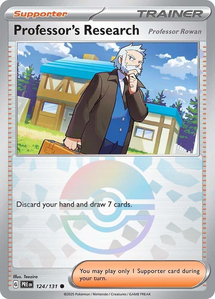 Professor's Research (124/131) [Professor Rowan] (Poke Ball Pattern) [Scarlet & Violet: Prismatic Evolutions] | Gear Gaming Fayetteville