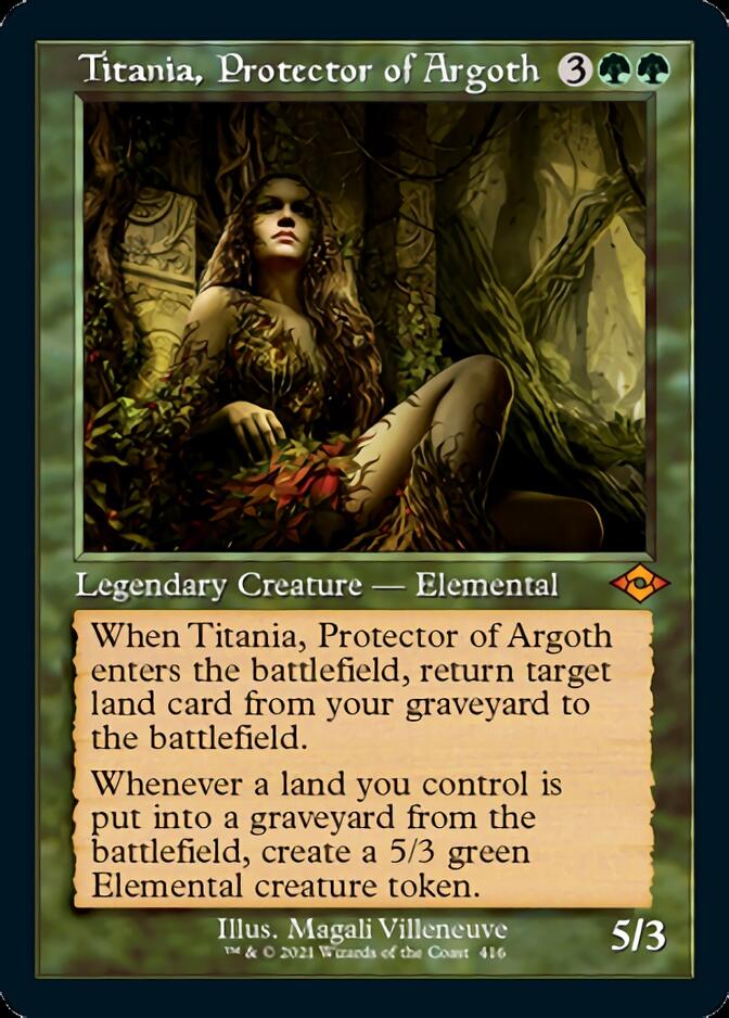 Titania, Protector of Argoth (Retro Foil Etched) [Modern Horizons 2] | Gear Gaming Fayetteville