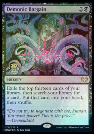 Demonic Bargain [Innistrad: Crimson Vow Prerelease Promos] | Gear Gaming Fayetteville