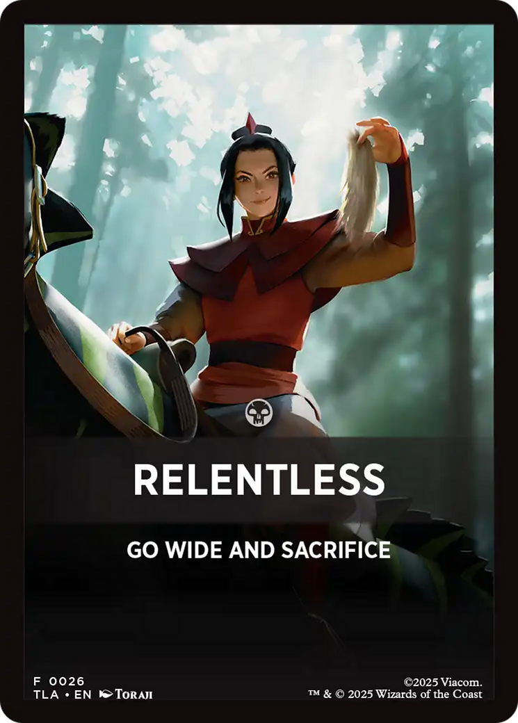 Relentless Theme Card [Avatar: The Last Airbender Tokens] | Gear Gaming Fayetteville