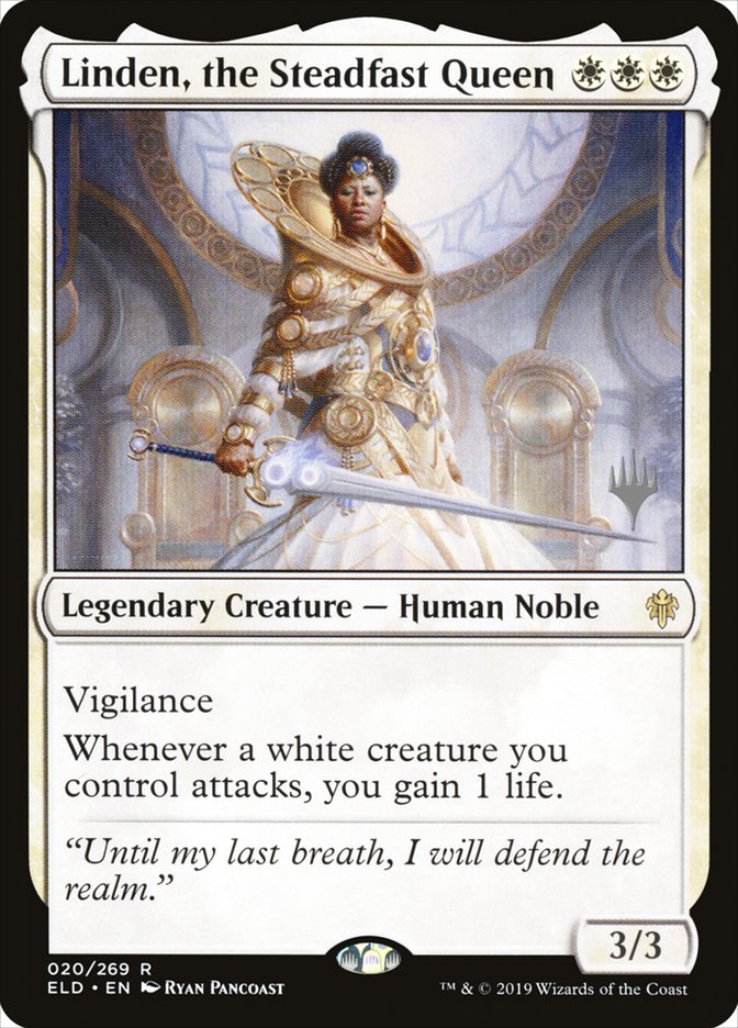 Linden, the Steadfast Queen (Promo Pack) [Throne of Eldraine Promos] | Gear Gaming Fayetteville
