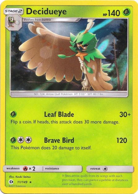 Decidueye (11/149) (Water Web Holo) [Sun & Moon: Base Set] | Gear Gaming Fayetteville
