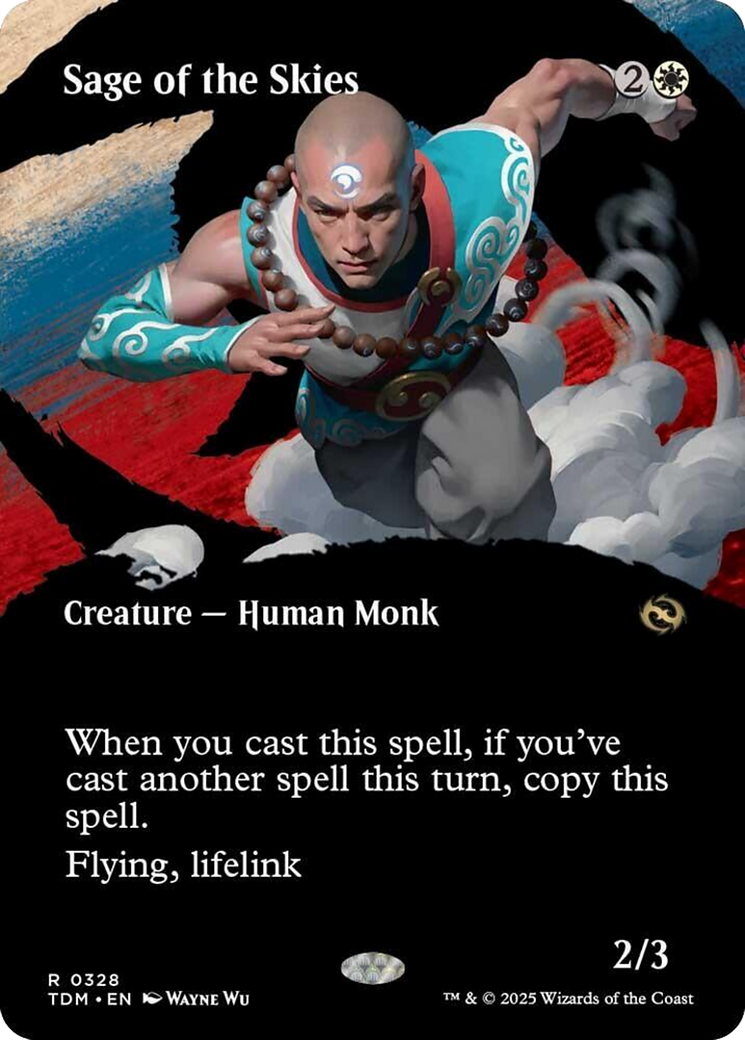 Sage of the Skies (Borderless) [Tarkir: Dragonstorm] | Gear Gaming Fayetteville