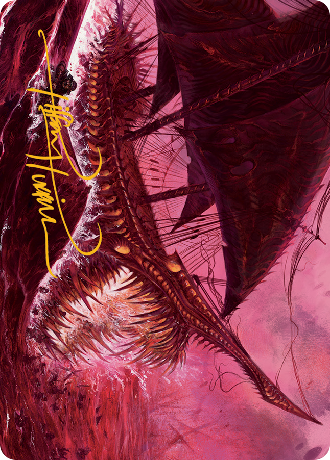 Marauding Dreadship Art Card (Gold-Stamped Signature) [March of the Machine Art Series] | Gear Gaming Fayetteville