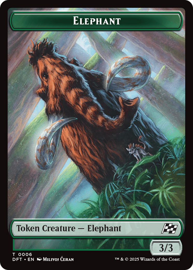 Insect // Elephant Double-Sided Token [Aetherdrift Tokens] | Gear Gaming Fayetteville