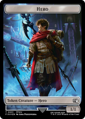 Hero (0031) // Wizard (0035) Double-Sided Token (Surge Foil) [FINAL FANTASY Tokens] | Gear Gaming Fayetteville