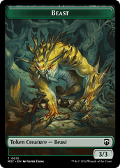 Beast (0015) (Ripple Foil) // Insect (0025) Double-Sided Token [Modern Horizons 3 Commander Tokens] | Gear Gaming Fayetteville