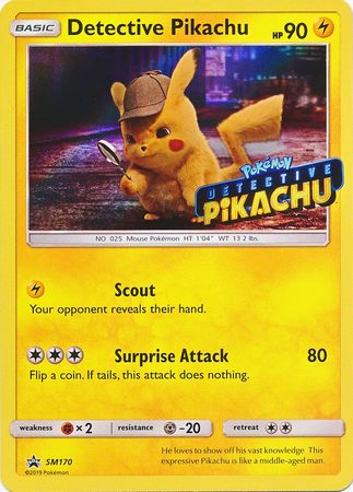 Detective Pikachu (SM170) (Detective Pikachu Stamped) [Sun & Moon: Black Star Promos] | Gear Gaming Fayetteville