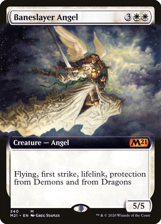 Baneslayer Angel (Extended Art) [Core Set 2021] | Gear Gaming Fayetteville
