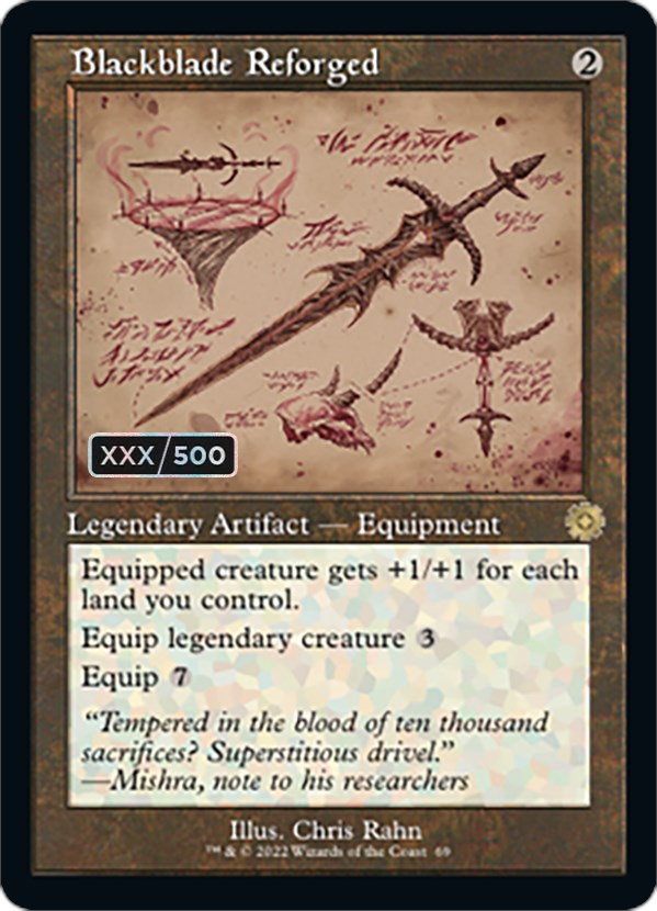 Blackblade Reforged (Retro Schematic) (Serialized) [The Brothers' War Retro Artifacts] | Gear Gaming Fayetteville