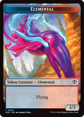 Fractal (0004) // Elemental (0002) Double-Sided Token [Secrets of Strixhaven Tokens] | Gear Gaming Fayetteville