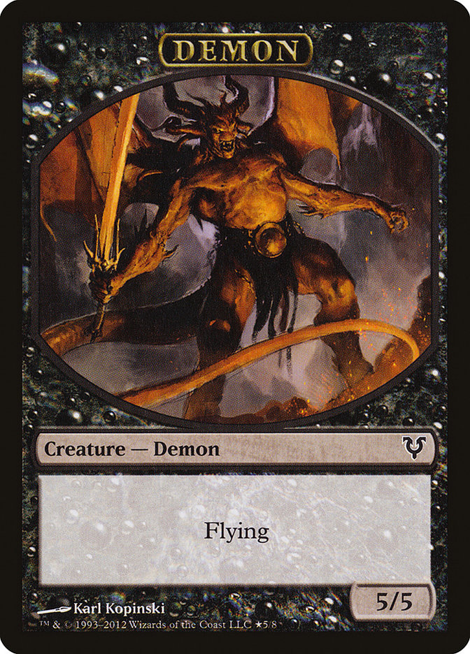 Angel // Demon Double-Sided Token (Oversized) [Open the Helvault] | Gear Gaming Fayetteville