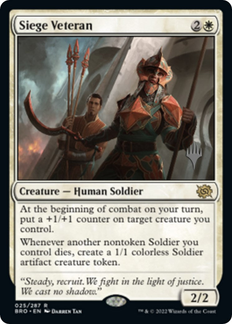 Siege Veteran (Promo Pack) [The Brothers' War Promos] | Gear Gaming Fayetteville